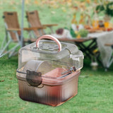 Maxbell Outgoing Hamster Cage Container Compact Pet Supplies for Holiday Guinea Home Pink