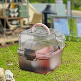 Maxbell Outgoing Hamster Cage Container Compact Pet Supplies for Holiday Guinea Home Pink