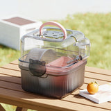 Maxbell Outgoing Hamster Cage Container Compact Pet Supplies for Holiday Guinea Home Pink