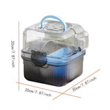 Maxbell Outgoing Hamster Cage Container Compact Pet Supplies for Holiday Guinea Home Blue