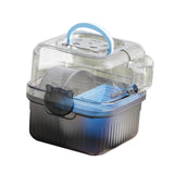 Maxbell Outgoing Hamster Cage Container Compact Pet Supplies for Holiday Guinea Home Blue