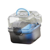 Maxbell Outgoing Hamster Cage Container Compact Pet Supplies for Holiday Guinea Home Blue