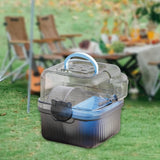 Maxbell Outgoing Hamster Cage Container Compact Pet Supplies for Holiday Guinea Home Blue