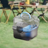 Maxbell Outgoing Hamster Cage Container Compact Pet Supplies for Holiday Guinea Home Blue
