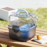 Maxbell Outgoing Hamster Cage Container Compact Pet Supplies for Holiday Guinea Home Blue
