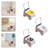 Maxbell Raised Cat Bowl Auto Open Cover Cat Dog Food Feeder Pet Bowl for Indoor Cats PP Bowl