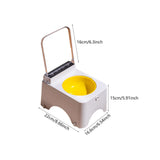 Maxbell Raised Cat Bowl Auto Open Cover Cat Dog Food Feeder Pet Bowl for Indoor Cats PP Bowl