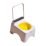 Maxbell Raised Cat Bowl Auto Open Cover Cat Dog Food Feeder Pet Bowl for Indoor Cats PP Bowl