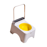 Maxbell Raised Cat Bowl Auto Open Cover Cat Dog Food Feeder Pet Bowl for Indoor Cats PP Bowl