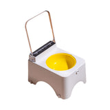 Maxbell Raised Cat Bowl Auto Open Cover Cat Dog Food Feeder Pet Bowl for Indoor Cats PP Bowl