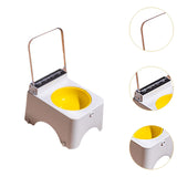 Maxbell Raised Cat Bowl Auto Open Cover Cat Dog Food Feeder Pet Bowl for Indoor Cats PP Bowl