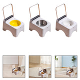 Maxbell Raised Cat Bowl Auto Open Cover Cat Dog Food Feeder Pet Bowl for Indoor Cats PP Bowl
