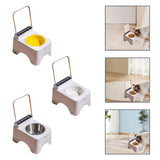 Maxbell Raised Cat Bowl Auto Open Cover Cat Dog Food Feeder Pet Bowl for Indoor Cats PP Bowl