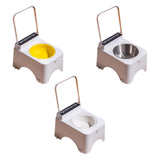 Maxbell Raised Cat Bowl Auto Open Cover Cat Dog Food Feeder Pet Bowl for Indoor Cats PP Bowl