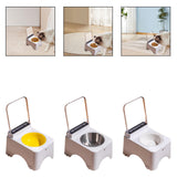 Maxbell Raised Cat Bowl Auto Open Cover Cat Dog Food Feeder Pet Bowl for Indoor Cats PP Bowl