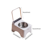 Maxbell Raised Cat Bowl Auto Open Cover Cat Dog Food Feeder Pet Bowl for Indoor Cats Stainless Steel Bowl