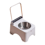 Maxbell Raised Cat Bowl Auto Open Cover Cat Dog Food Feeder Pet Bowl for Indoor Cats Stainless Steel Bowl