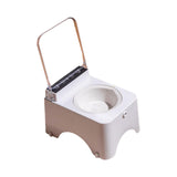 Maxbell Raised Cat Bowl Auto Open Cover Cat Dog Food Feeder Pet Bowl for Indoor Cats Ceramic Bowl