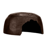 Maxbell Turtle Humidification Shelter Realistic Sturdy Portable Reptiles Hiding Cave Brown