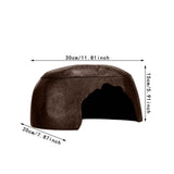 Maxbell Turtle Humidification Shelter Realistic Sturdy Portable Reptiles Hiding Cave Brown