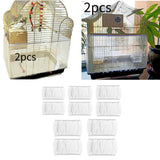 Maxbell 2 Pieces Universal Bird Cage Mesh Covers Elastic for Parrot Budgies Cockatoo S