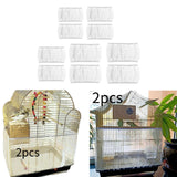 Maxbell 2 Pieces Universal Bird Cage Mesh Covers Elastic for Parrot Budgies Cockatoo S