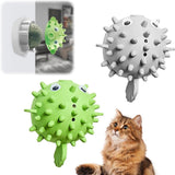 Maxbell 2 Pieces Cats Catnip Balls Cats Face Scratchers for Stick on Table Leg Window