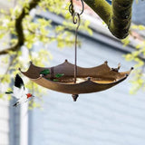 Maxbell Hanging Bird Bath Yard Decor Sturdy Metal Bird Feeder for Porch Tree Pathway