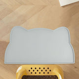 Maxbell Cat Food Mat Cushion Silicone Floor Non Skid Pet Placemat for Food and Water Gray