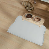 Maxbell Cat Food Mat Cushion Silicone Floor Non Skid Pet Placemat for Food and Water Gray