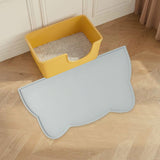 Maxbell Cat Food Mat Cushion Silicone Floor Non Skid Pet Placemat for Food and Water Gray