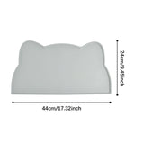 Maxbell Cat Food Mat Cushion Silicone Floor Non Skid Pet Placemat for Food and Water Gray
