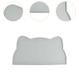 Maxbell Cat Food Mat Cushion Silicone Floor Non Skid Pet Placemat for Food and Water Gray