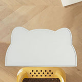 Maxbell Cat Food Mat Cushion Silicone Floor Non Skid Pet Placemat for Food and Water Light Gray
