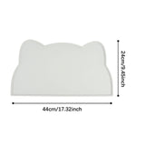 Maxbell Cat Food Mat Cushion Silicone Floor Non Skid Pet Placemat for Food and Water Light Gray
