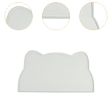 Maxbell Cat Food Mat Cushion Silicone Floor Non Skid Pet Placemat for Food and Water Light Gray