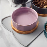 Maxbell Cat Food Mat Cushion Silicone Floor Non Skid Pet Placemat for Food and Water Light Gray