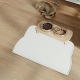 Maxbell Cat Food Mat Cushion Silicone Floor Non Skid Pet Placemat for Food and Water Light Gray
