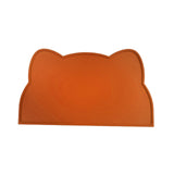 Maxbell Cat Food Mat Cushion Silicone Floor Non Skid Pet Placemat for Food and Water Light Brown