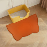 Maxbell Cat Food Mat Cushion Silicone Floor Non Skid Pet Placemat for Food and Water Light Brown
