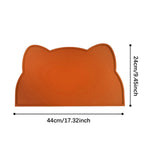Maxbell Cat Food Mat Cushion Silicone Floor Non Skid Pet Placemat for Food and Water Light Brown