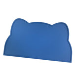 Maxbell Cat Food Mat Cushion Silicone Floor Non Skid Pet Placemat for Food and Water Blue