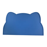Maxbell Cat Food Mat Cushion Silicone Floor Non Skid Pet Placemat for Food and Water Blue