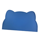 Maxbell Cat Food Mat Cushion Silicone Floor Non Skid Pet Placemat for Food and Water Blue