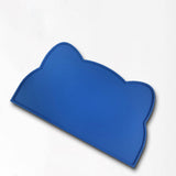 Maxbell Cat Food Mat Cushion Silicone Floor Non Skid Pet Placemat for Food and Water Blue