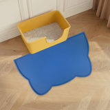 Maxbell Cat Food Mat Cushion Silicone Floor Non Skid Pet Placemat for Food and Water Blue