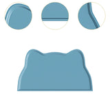 Maxbell Cat Food Mat Cushion Silicone Floor Non Skid Pet Placemat for Food and Water Light Blue