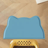 Maxbell Cat Food Mat Cushion Silicone Floor Non Skid Pet Placemat for Food and Water Light Blue