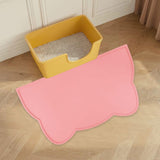 Maxbell Cat Food Mat Cushion Silicone Floor Non Skid Pet Placemat for Food and Water Pink