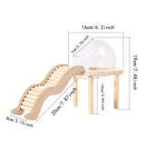 Maxbell Hamster Sand Bath Container with Wooden Ladder for Pet Supplies Gerbils Mice S